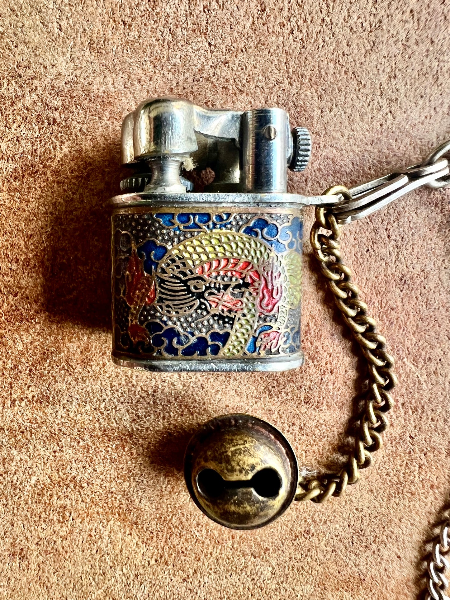 1940's Vintage Graphic Dragon Mini Lighter Necklace