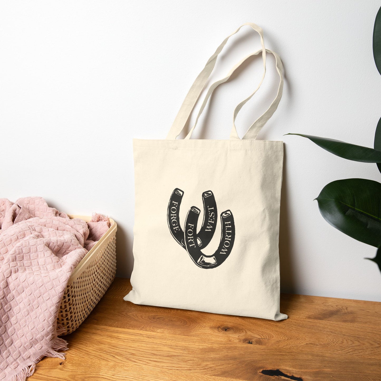 Horseshoe Cotton Canvas Tote Bag