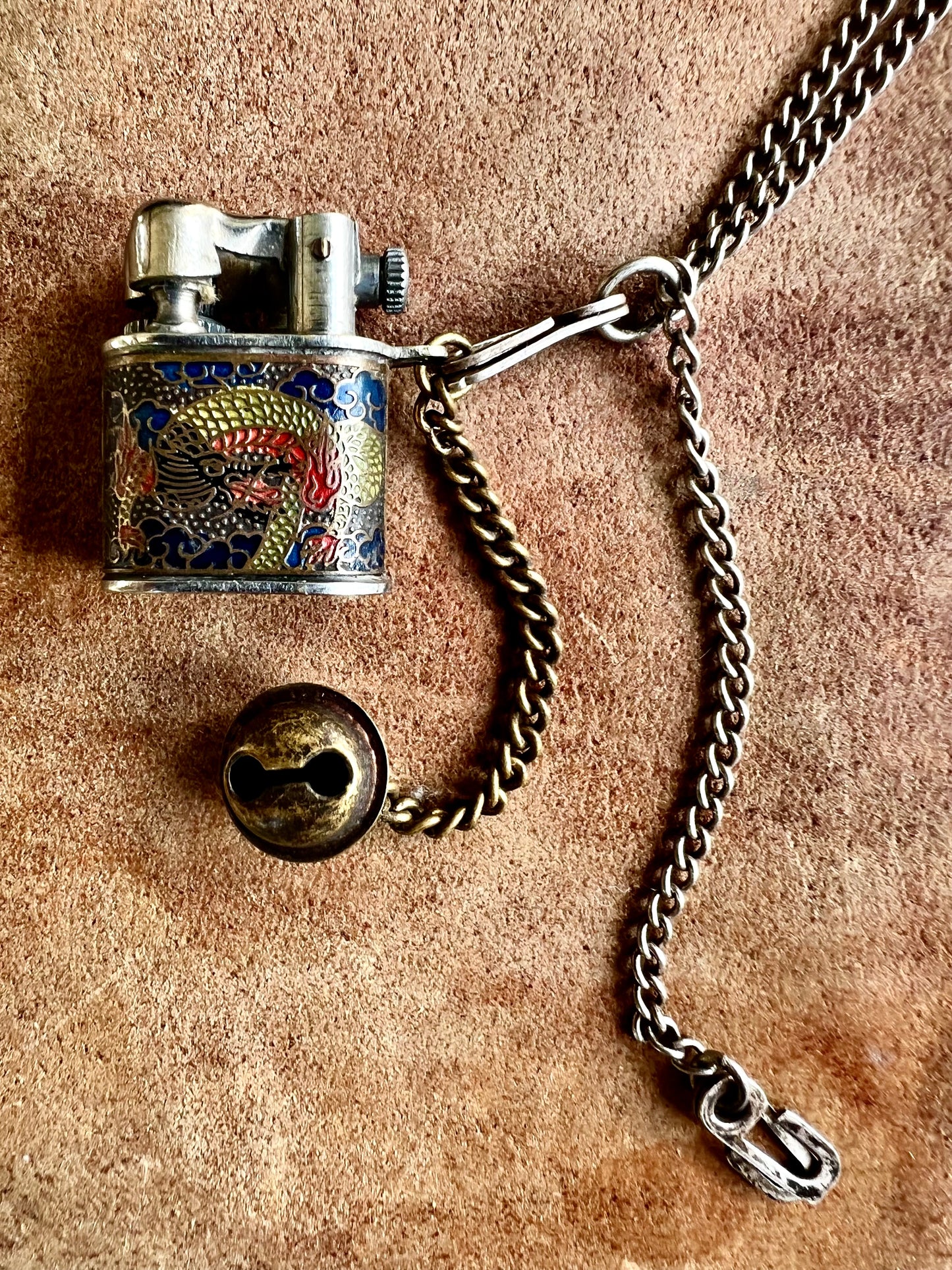 1940's Vintage Graphic Dragon Mini Lighter Necklace