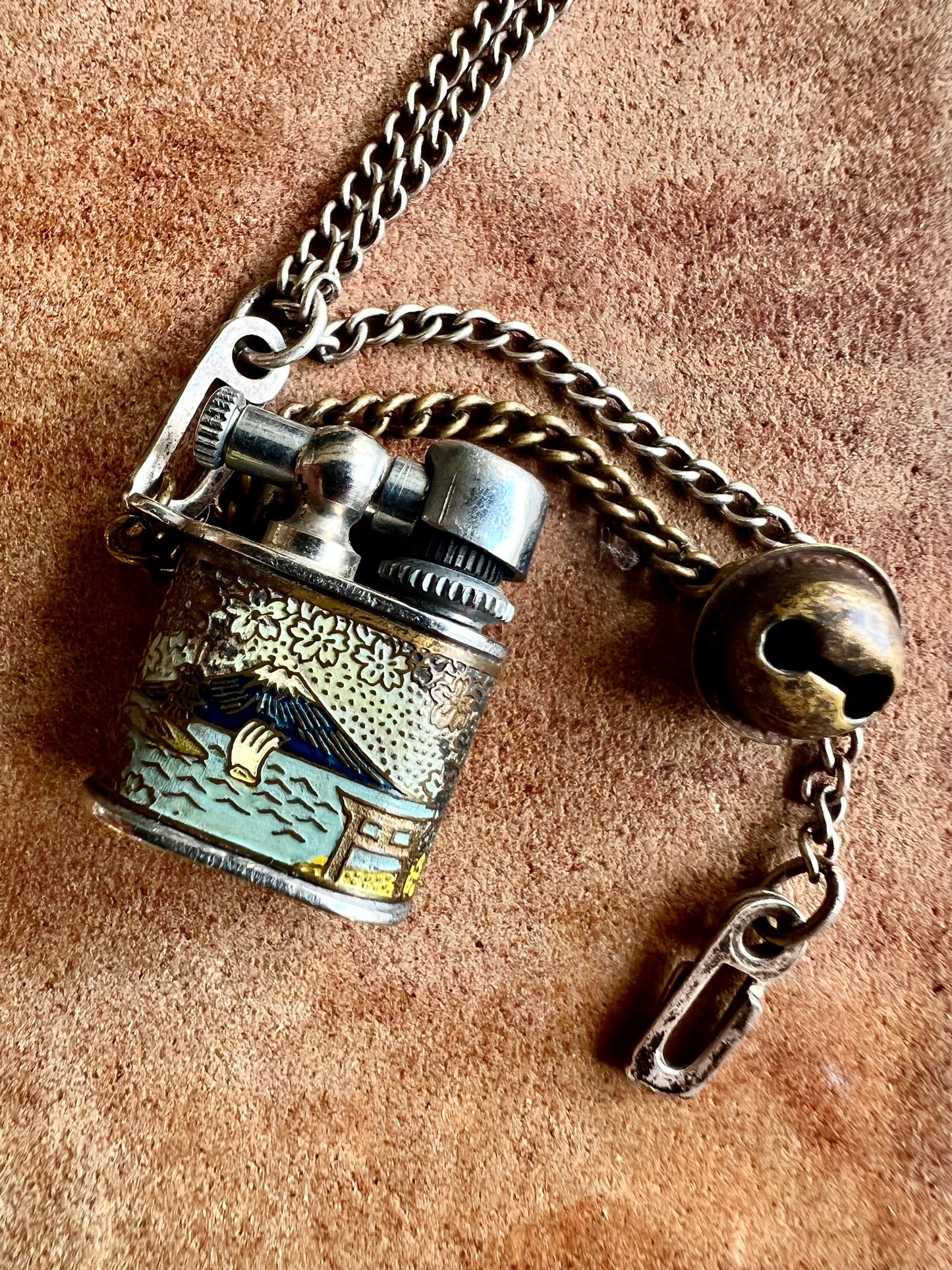 1940's Vintage Graphic Dragon Mini Lighter Necklace