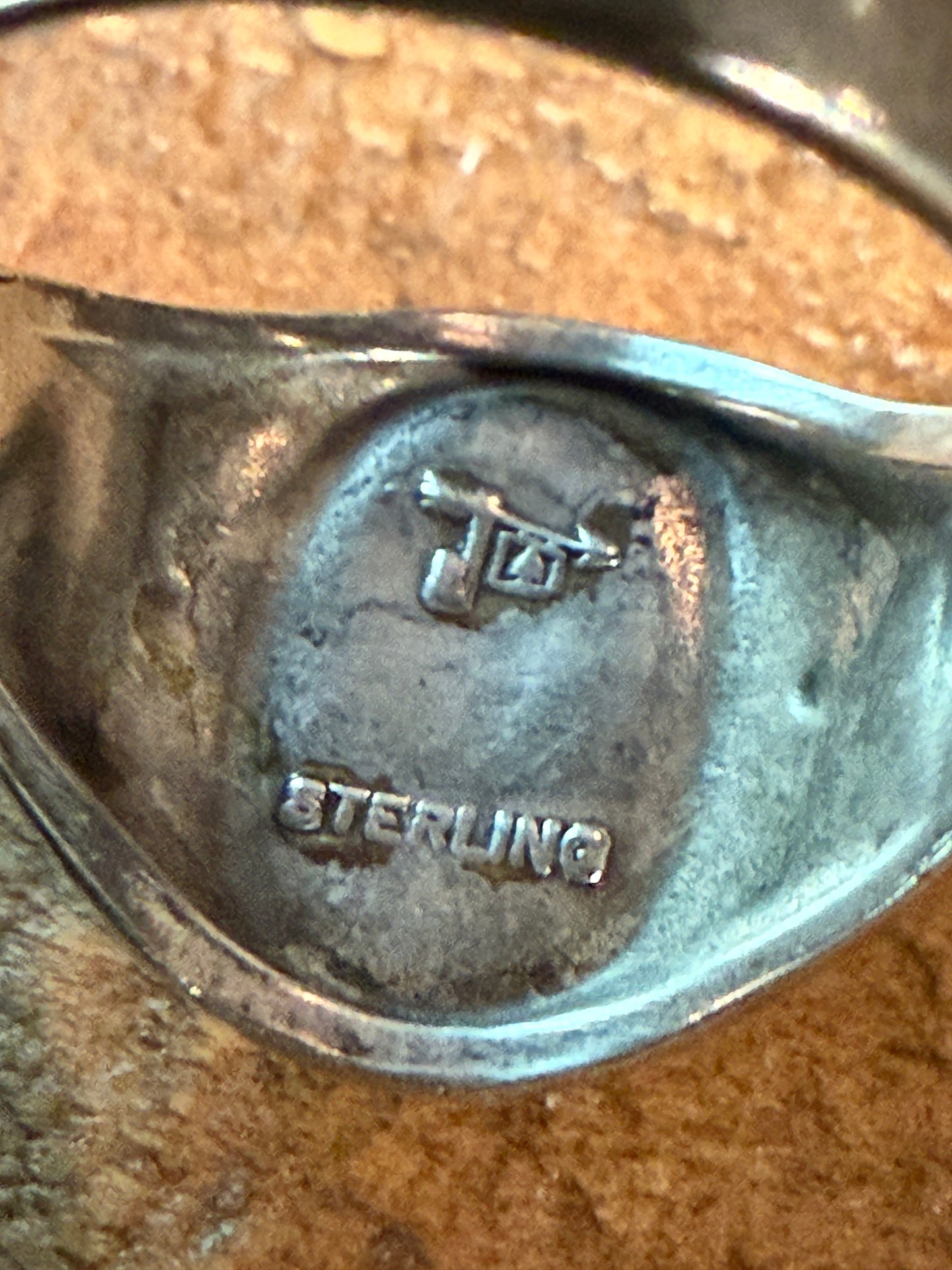 Vintage Bell Trading Post Silver Thunderbird Turquoise Ring