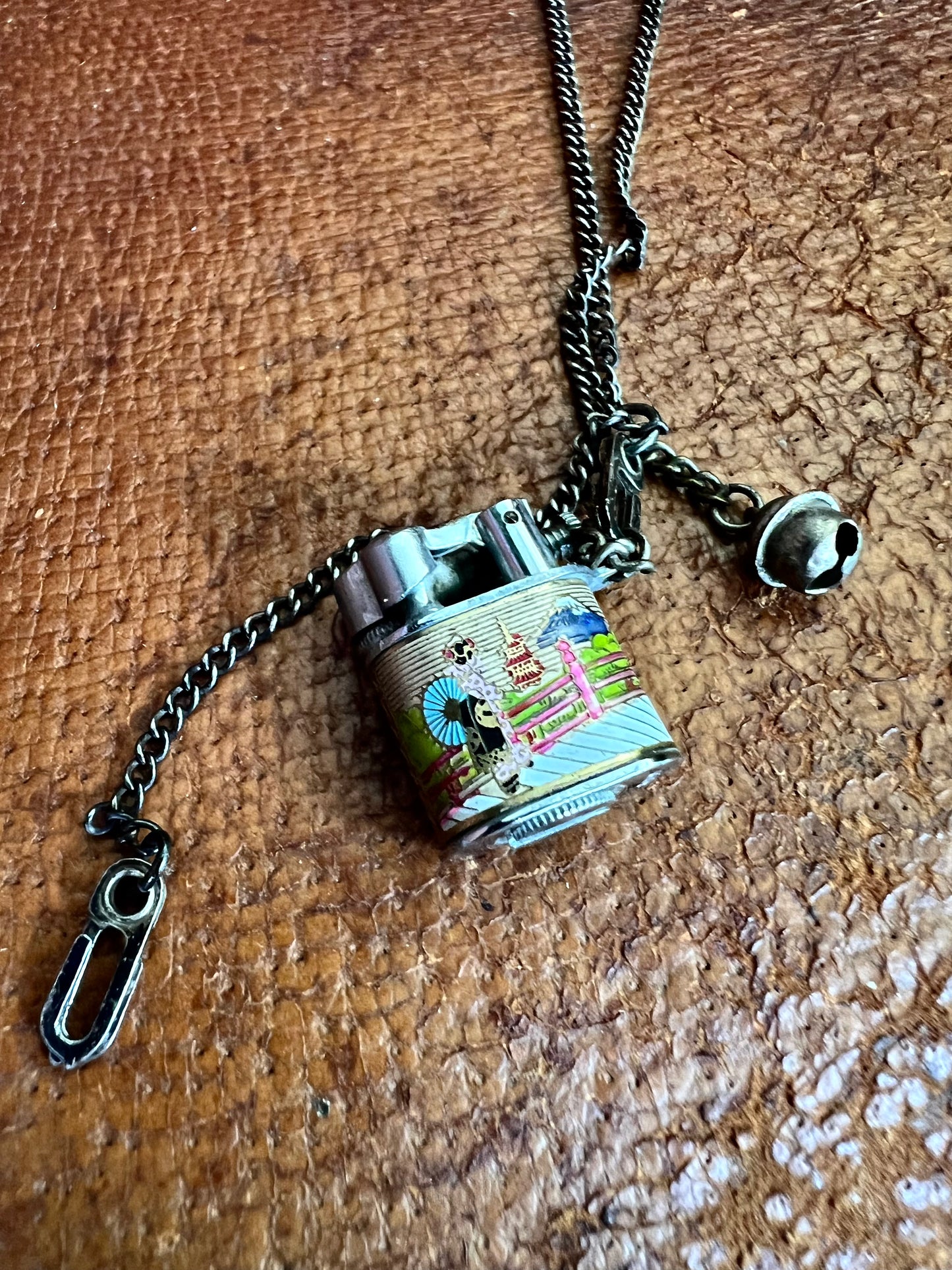 1940's Vintage Graphic Mini Lighter Necklace