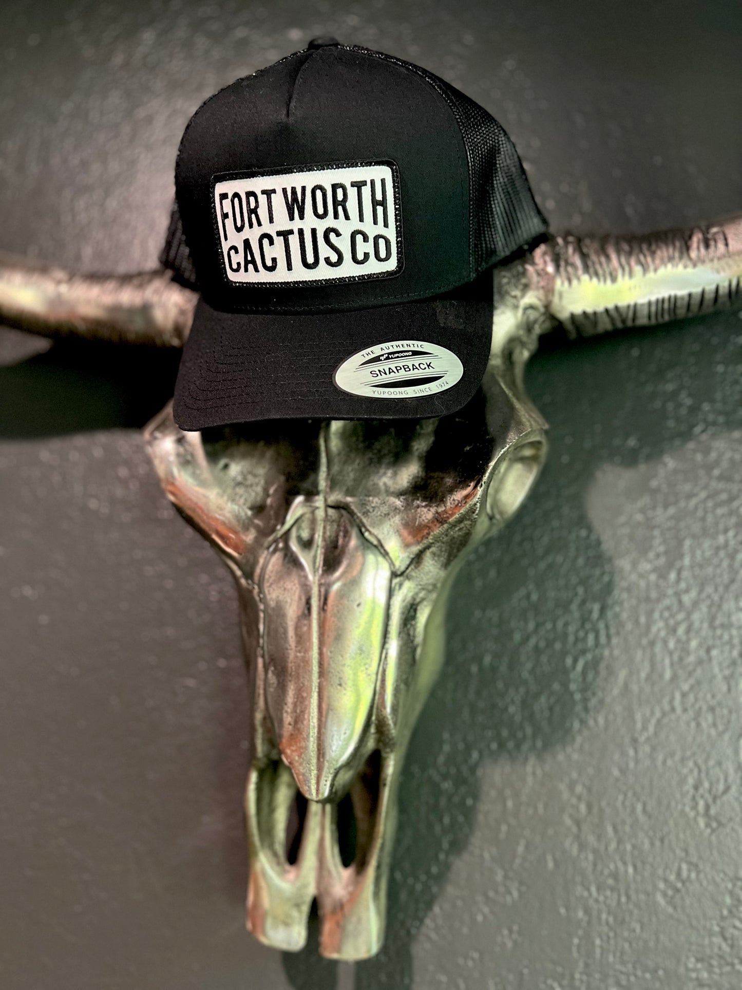 Fort Worth Cactus Black Trucker Hat