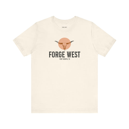 Forge West Cow Skull Sun T