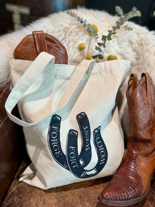 Horseshoe Cotton Canvas Tote Bag