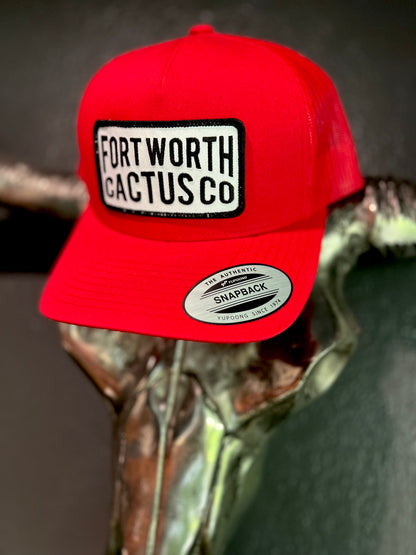 Fort Worth Cactus Red Trucker Hat