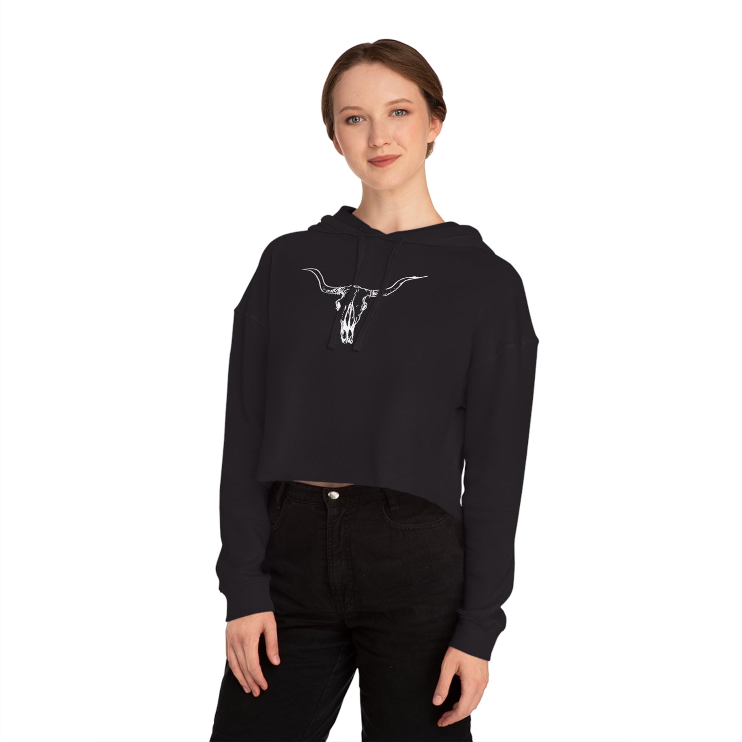 Cowskull Women’s Cropped Hooded Sweatshirt