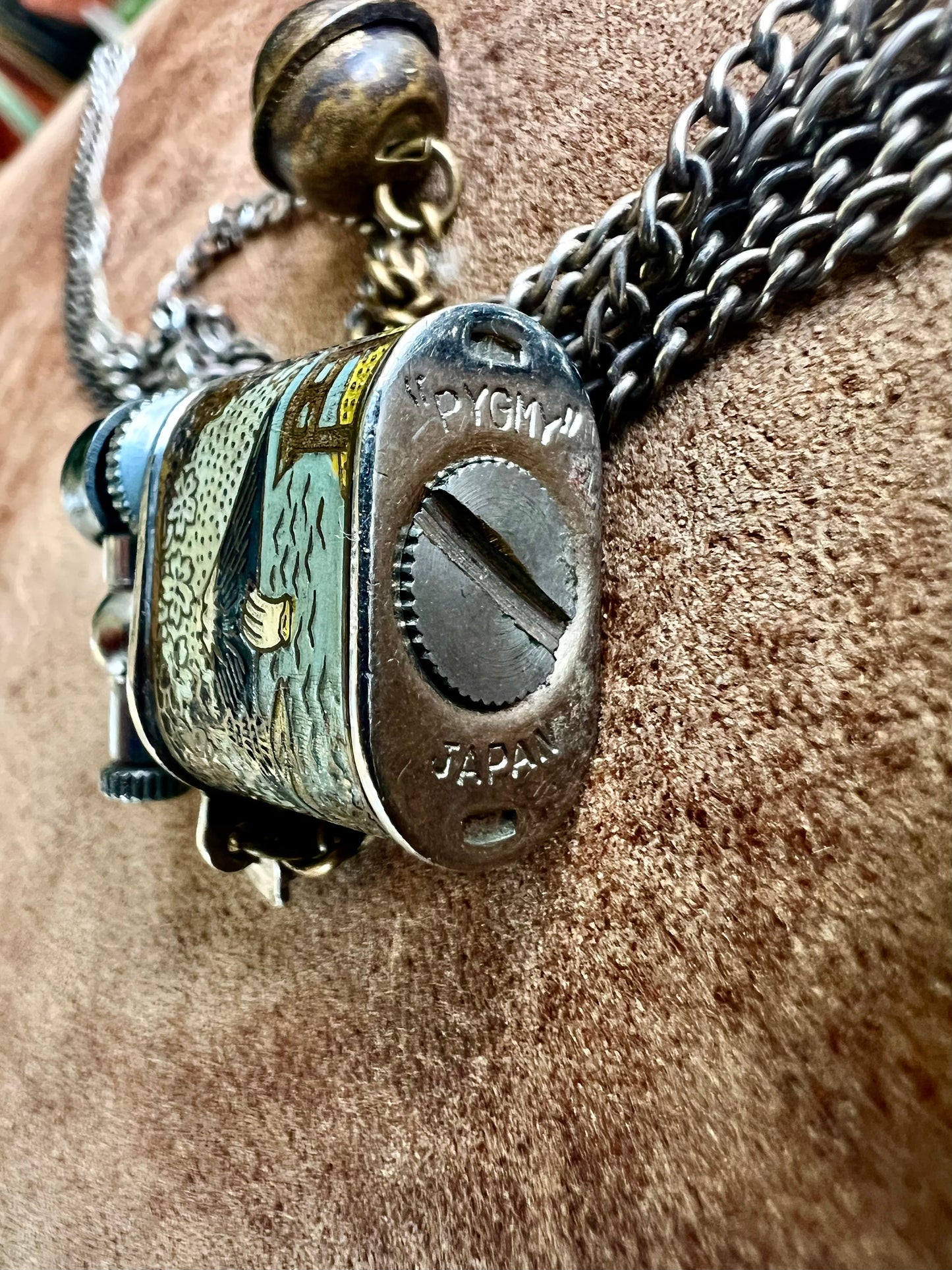 1940's Vintage Graphic Dragon Mini Lighter Necklace