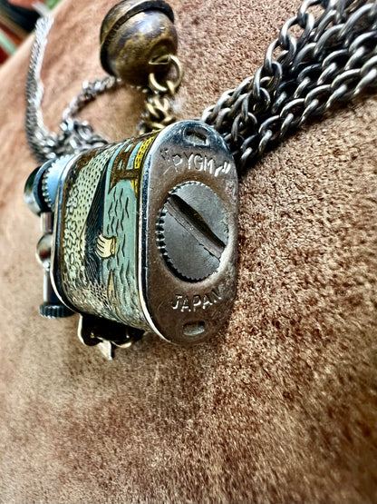 1940's Vintage Graphic Dragon Mini Lighter Necklace