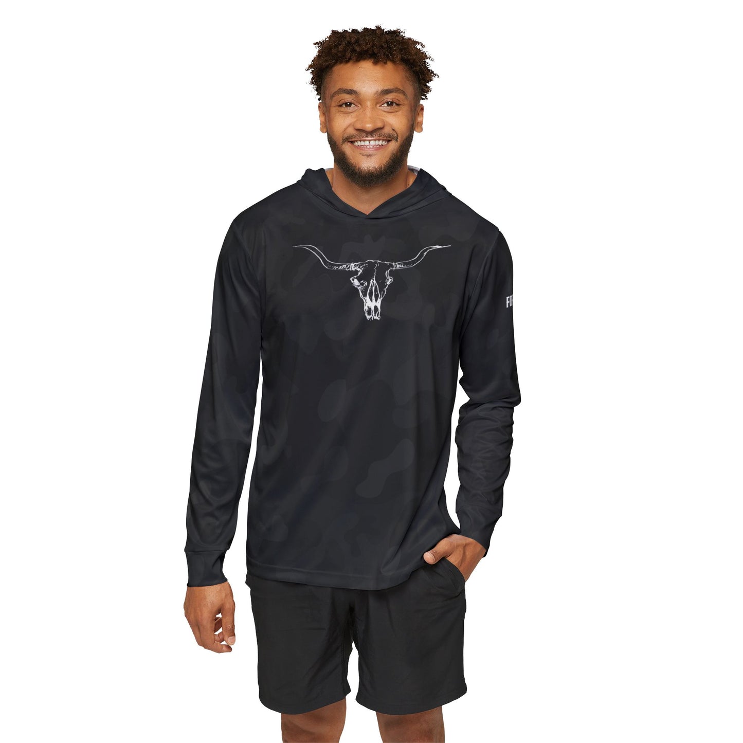 Cowskull Men's Warmup Hoodie Dark Camo