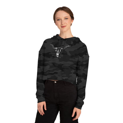 Cowskull Women’s Cropped Hooded Sweatshirt