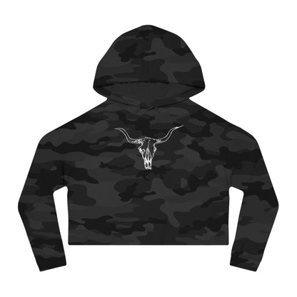 Cowskull Women’s Cropped Hooded Sweatshirt