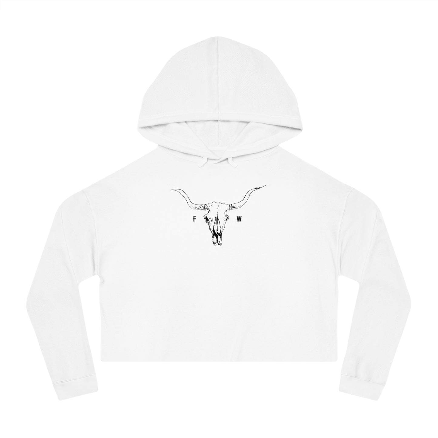 Cowskull Women’s Cropped Hooded Sweatshirt