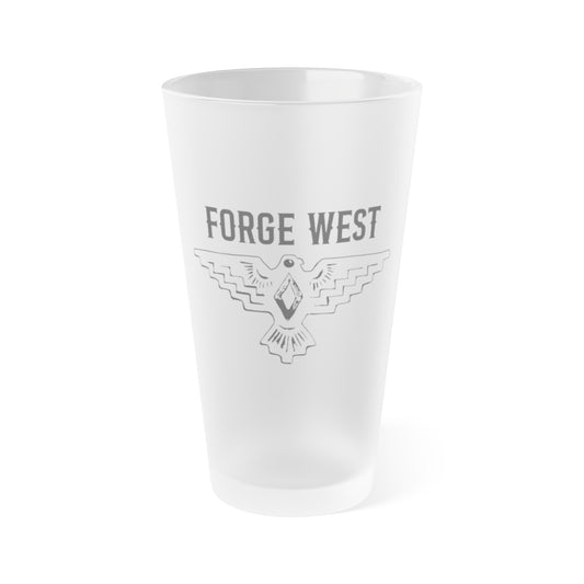 Frosted Thunderbird Pint Glass, 16oz