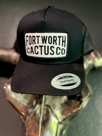 Fort Worth Cactus Black Trucker Hat