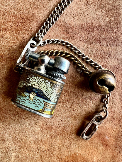 1940's Vintage Graphic Dragon Mini Lighter Necklace