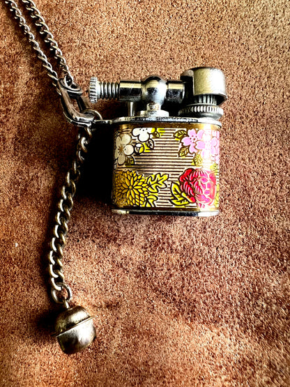 1940's Vintage Graphic Mini Lighter Necklace