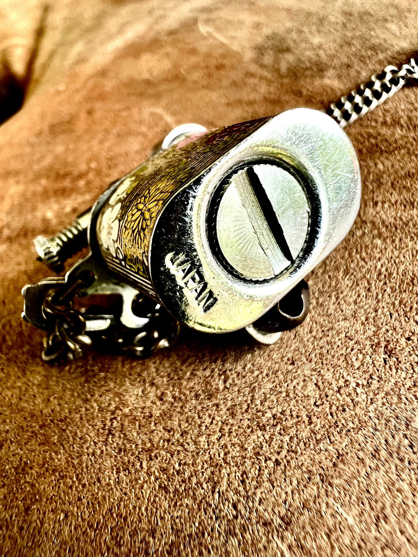 1940's Vintage Graphic Mini Lighter Necklace