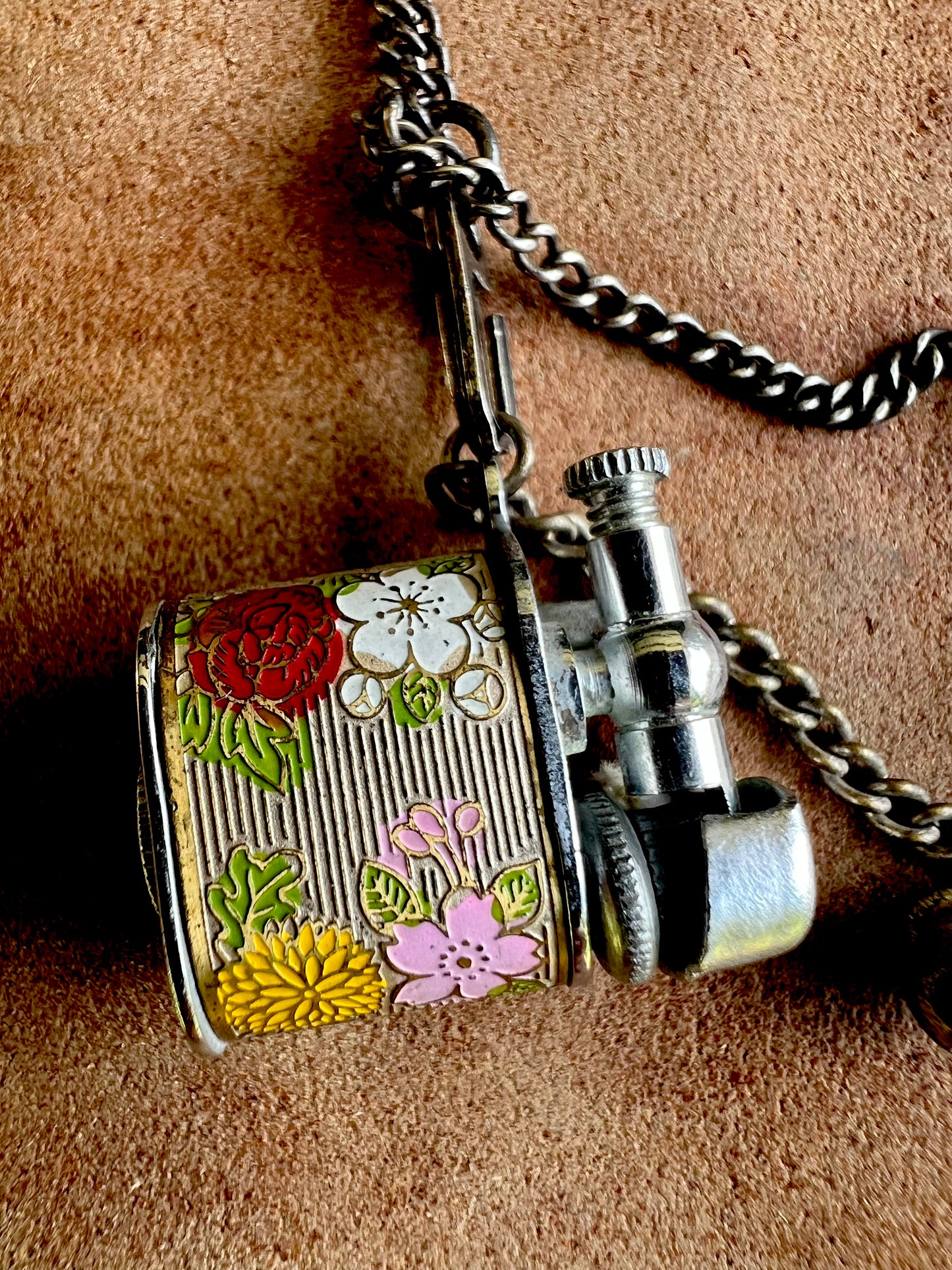 1940's Vintage Graphic Mini Lighter Necklace